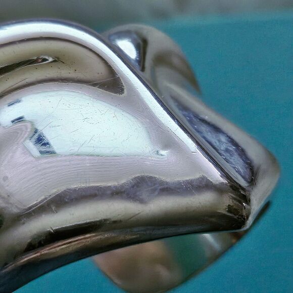 🧧SOLD🎋RARE Vintage 1979 Tiffany & Co. Elsa Peretti Libra Cuff Silver Bracelet - Picture 5 of 9